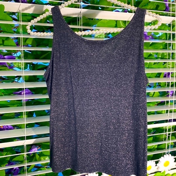 Talbots twin sweater set with sparkly silver metallic fabric - Picture 5 of 8